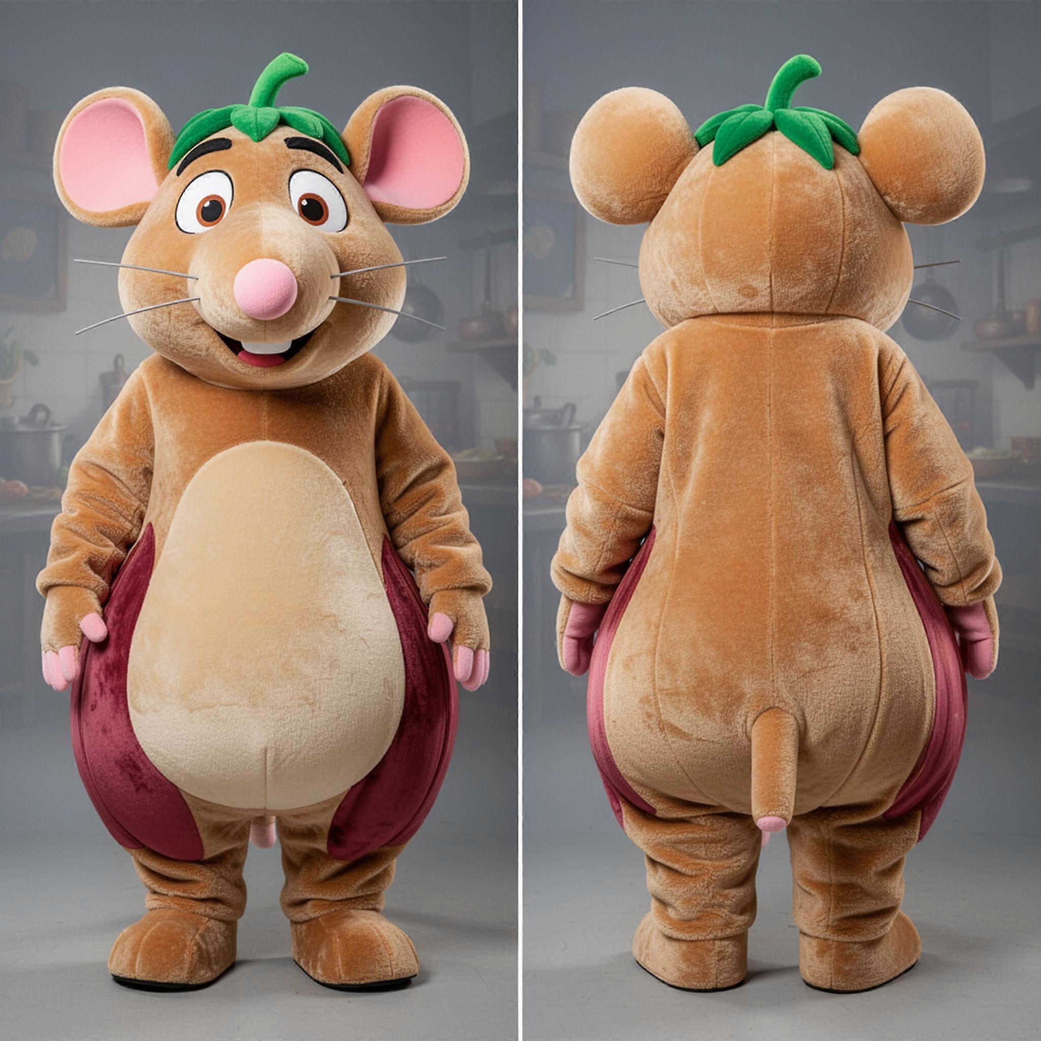 MASTICOT Tan Cuddly Ratatouille Mascot