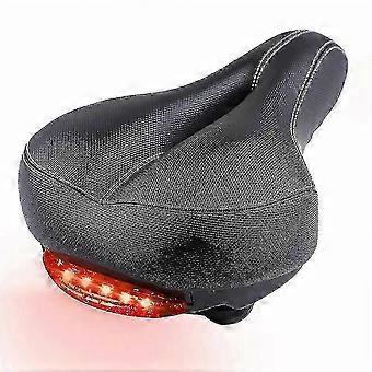 Bike Seat - Bicycle Seat With Tail Light, Dual Shock Absorbing, Waterproof