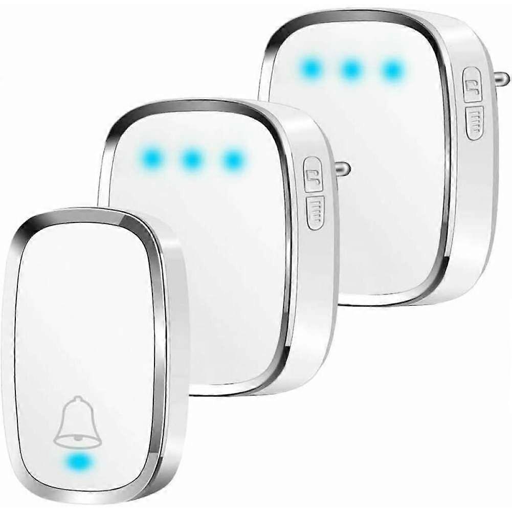 Wireless Waterproof Doorbell With LED Flashing And Frequency Transcoding