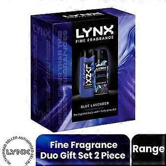 LYNX Fine Fragrance Blue Lavender Gift Set 2 piece, Choose Your Pack Size 1,2,3 or 4