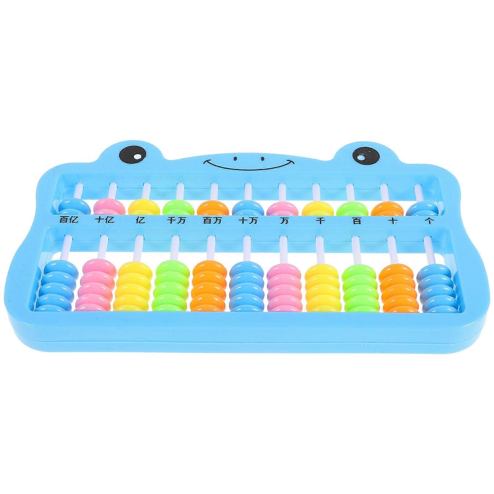 Abacus for Kids Plastic Math Learning Tool with 3Pcs Colorful Bead Counters