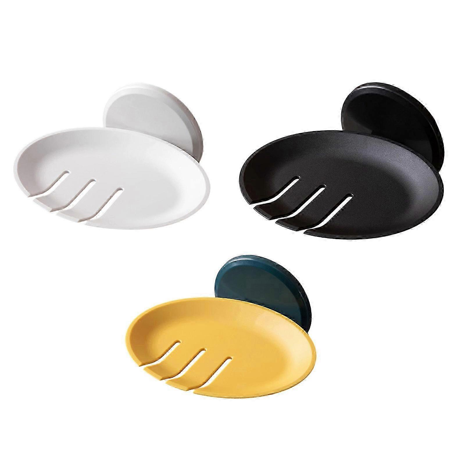 Adhesive Draining Soap Holder Set