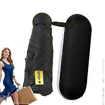 Compact Travel Umbrella with UV Blocker Canopy, Waterproof Windproof Design, Mini Purse Umbrella for Women