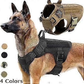 New   Military Tactical Dog Harness Pet Training Dog Vest Adjustable Metal Buckle Thickening Material Medium Large Dog Vest