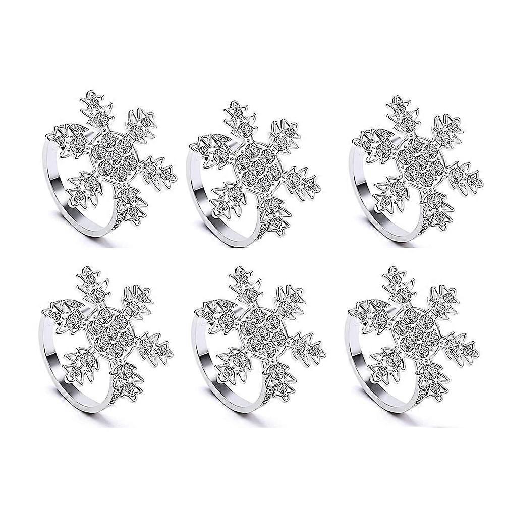 Chic Rhinestone Snowflake Napkin Buckle