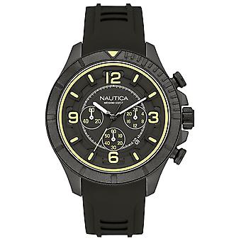 Nautica nst-450 Quartz Analog Man Watch with NAI19526G Rubber Bracelet