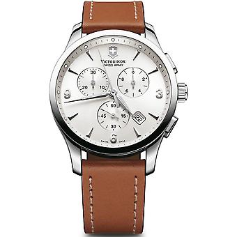 Victorinox Alliance kvartsi analoginen mies katsella Cowhide ranne koru V241480