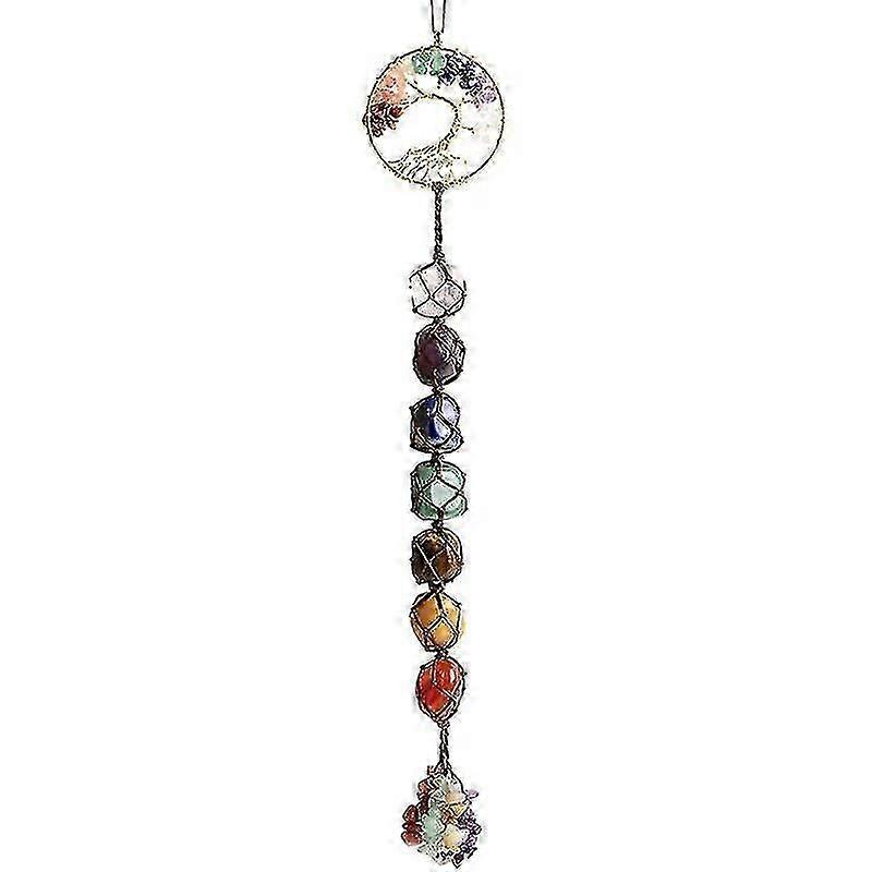 Handmade 7 Chakra Quartz Tree Ornament