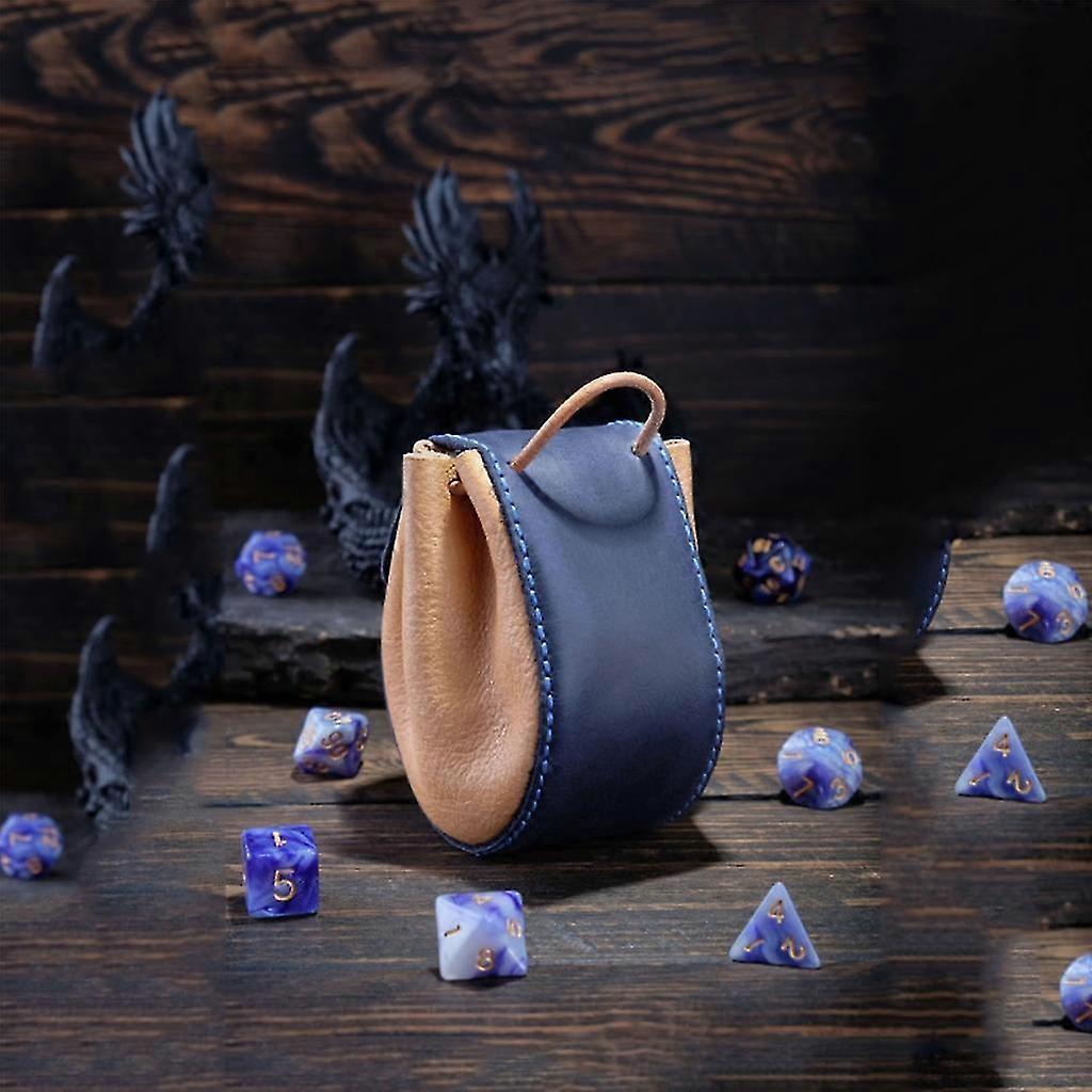 Small PU Leather Drawstring Dice Bag