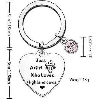 Highland Cow Gifts for Girl Women - Just A Girl Who Loves Highland Cow Keyring