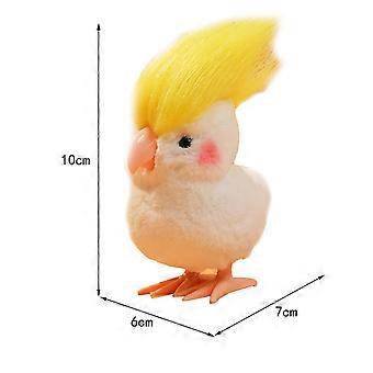 Wind Up Jumping Bird Toy Cockatoo Model with Easy WindUp Operation and Battery Play