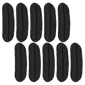 Silicone Bra Strap Cushions, Non-Slip Shoulder Pads, Soft Comfortable Reusable Under Clothing, 10 Pcs, Black