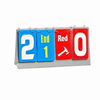Manual Curling Scoring Board with Flip Cards Accurate for Team Events, Schools
