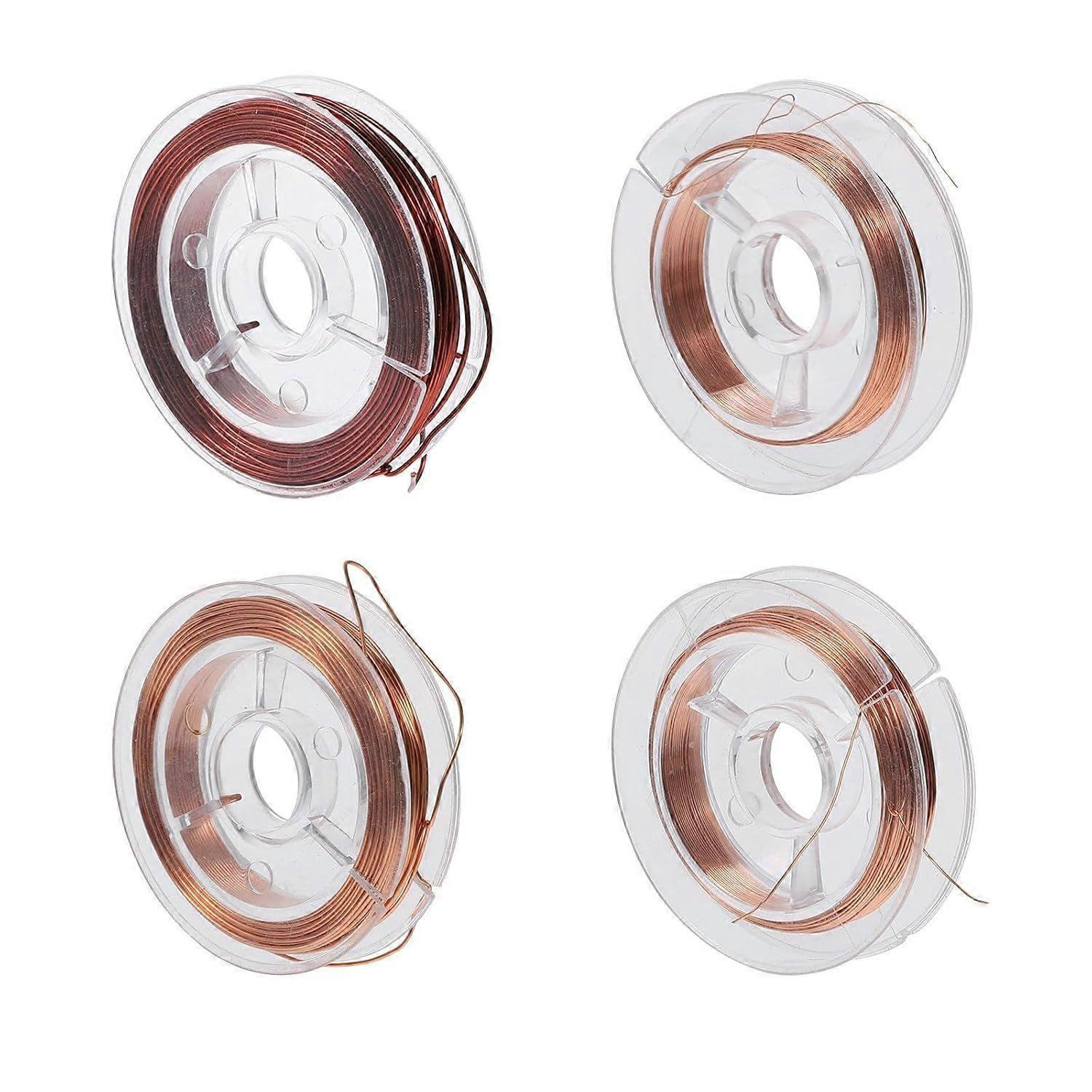 Wire 4 Rolls Copper Enameled Coil Winding Wire