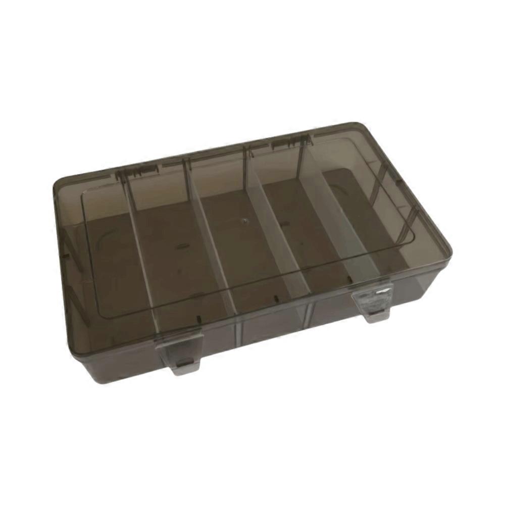 Transparent Tool Storage Box Adjustable Dividers Secure Latch Tool Organizer Box Rectangular Shape Portable Accessory Organizer