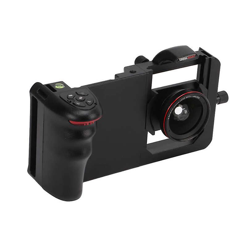 Phone Video Rig Universal Handheld Phone Stabilizer Convenient Broad Sight Bottom 1/4in Thread With Wide Angle Macro 2 In 1 Lens