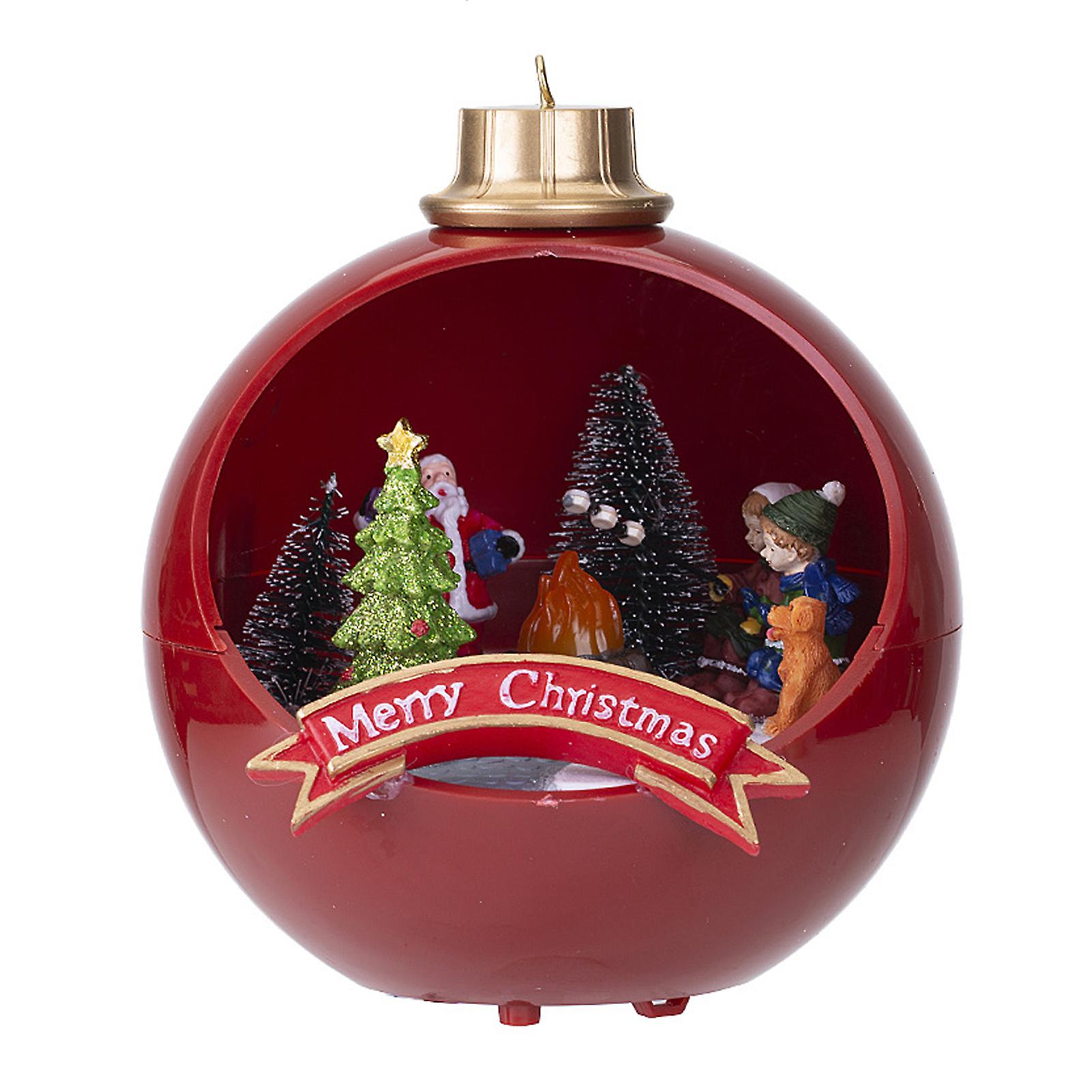 Christmas Red/green Glowing Music Ornaments Simulation Lightweight Colorful Ornament Ideal Gift