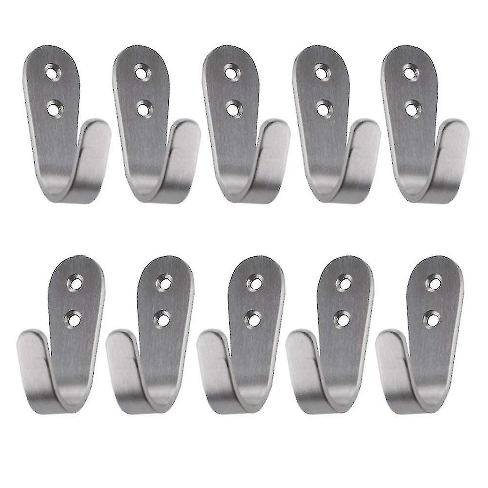 Stainless Steel Storage Organizer Hookcoat Hook Rustproof 10 Pack