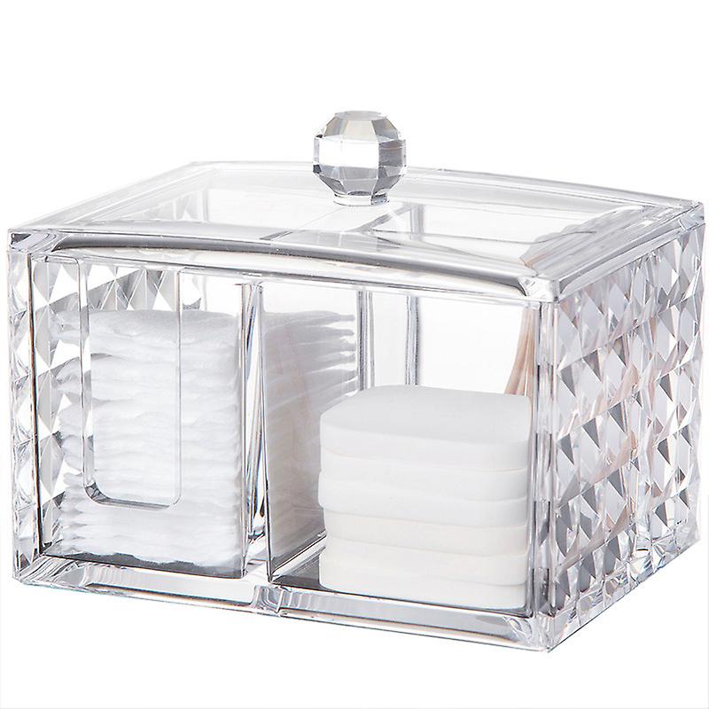 iDesign box with lid, chic plastic bathroom storage with two compartments