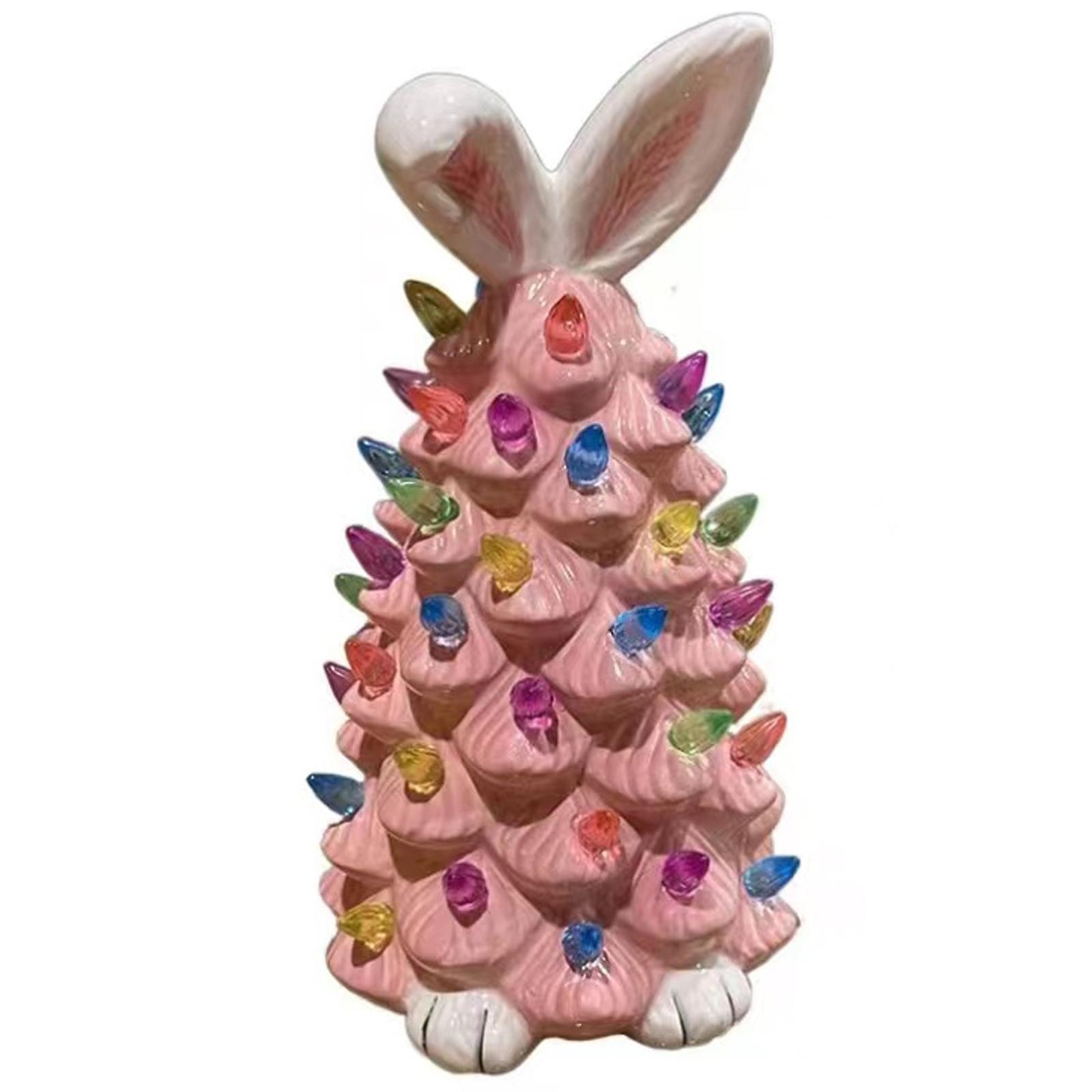 2.36*2.36* 6 Inch Easter Tabletop Bunny Rabbit Tree,Easter Bunny DecorationsSpring Home Decor