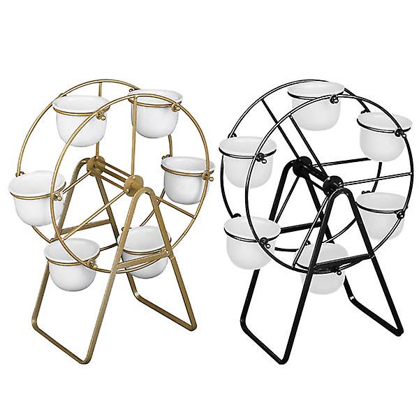 Riesenrad Blumentopf Ständer mit 6 saftigen Pflanztöpfen Körbe Töpfe Töpfe Fensterkästen