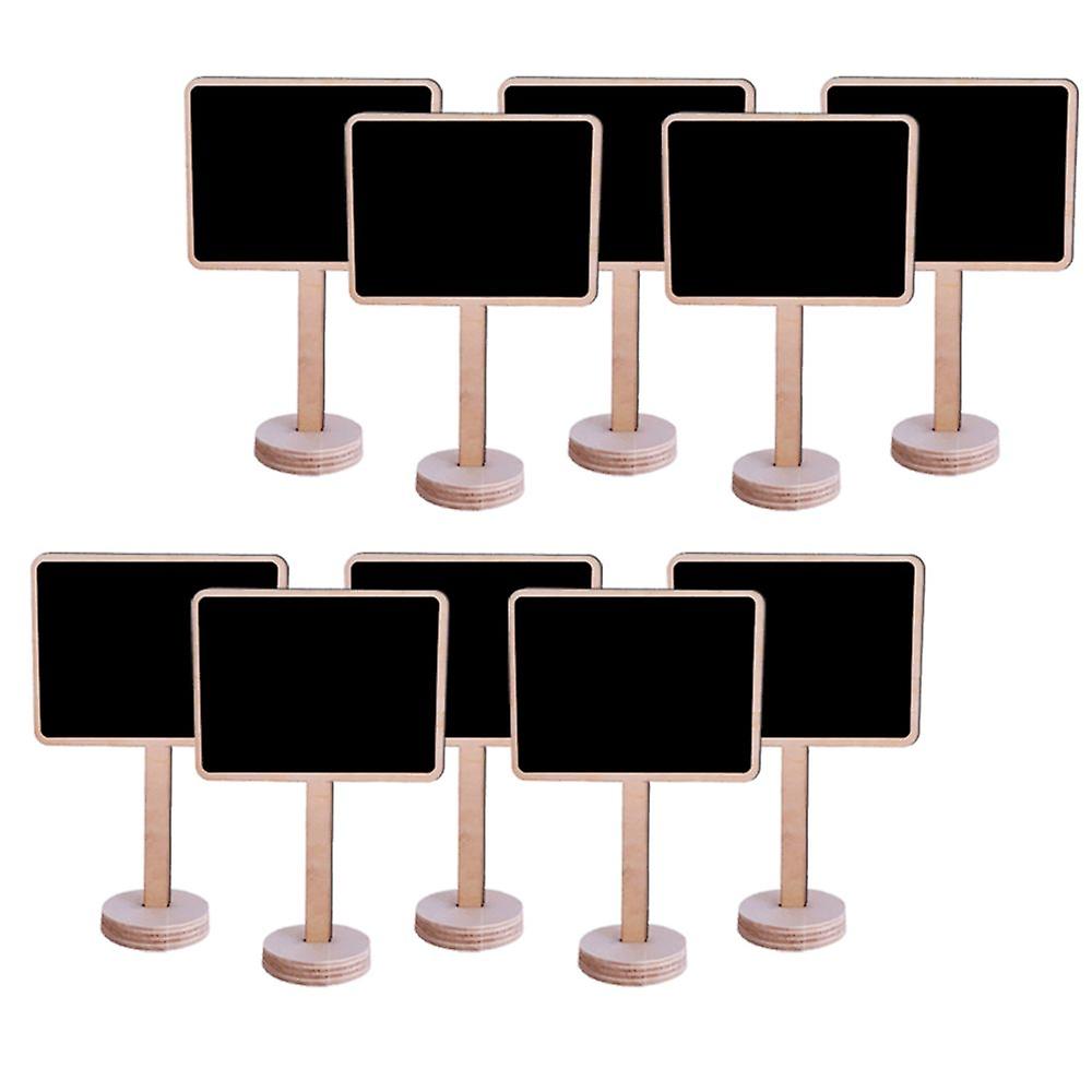 10 Piece Chalkboard With Wooden Board And Round Base