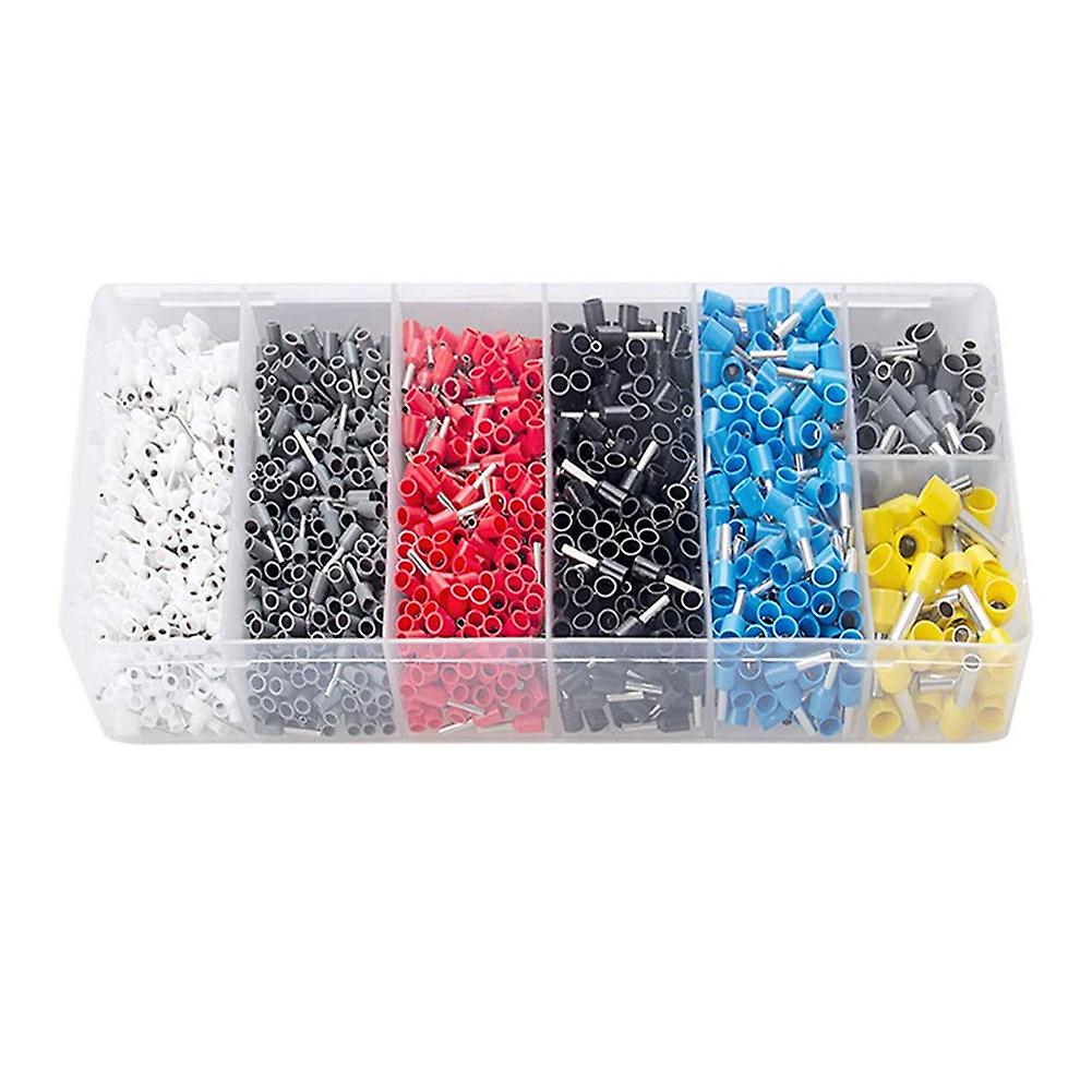 1900Pcs Wire Ferrules Terminals Kit, AWG 22-10 Terminal Connector Wire Insulated Cord Pin Ends Term