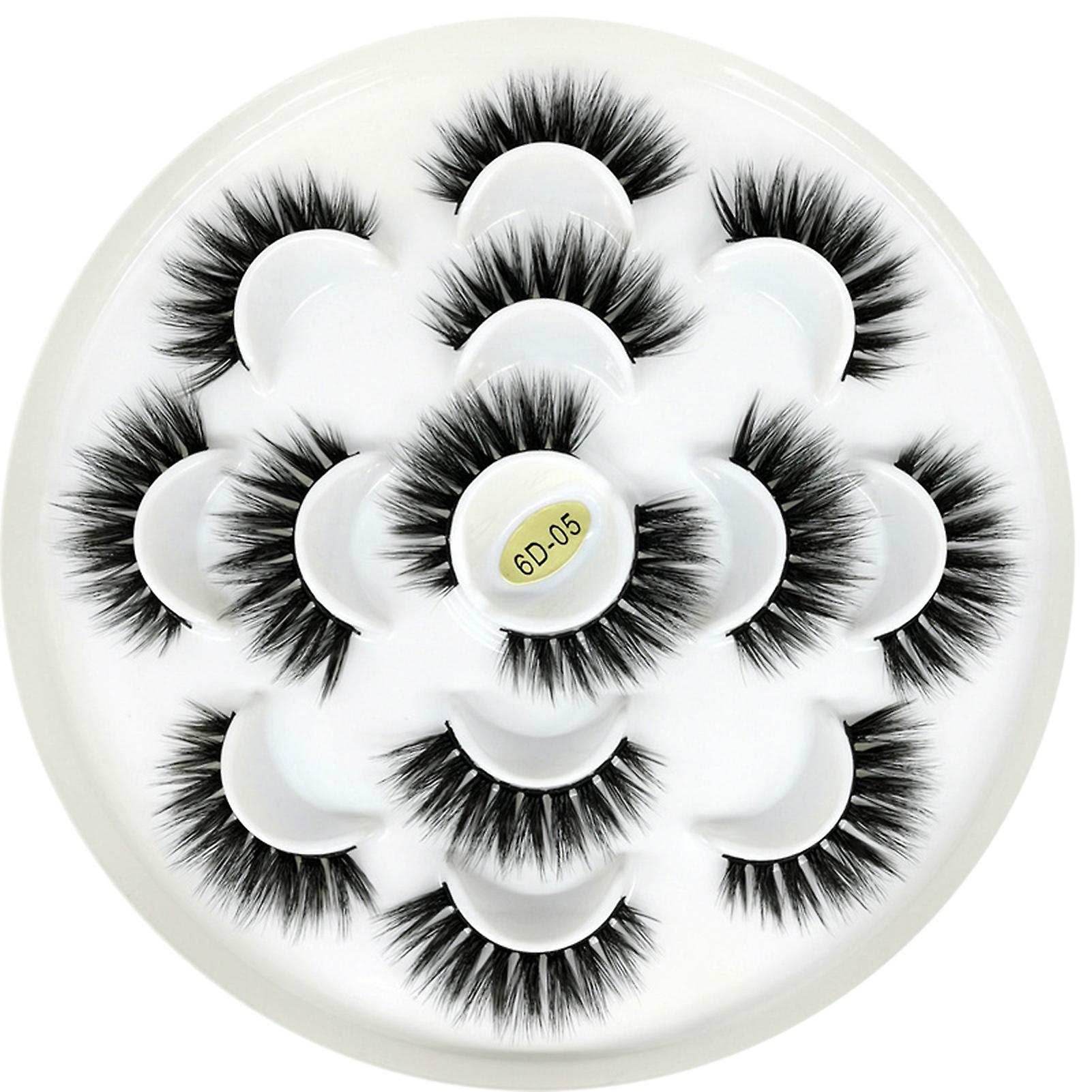 7 Pairs 6d Stereoscopic False Eyelashes 3d Lash Thick Volume Long Wispy Lashes