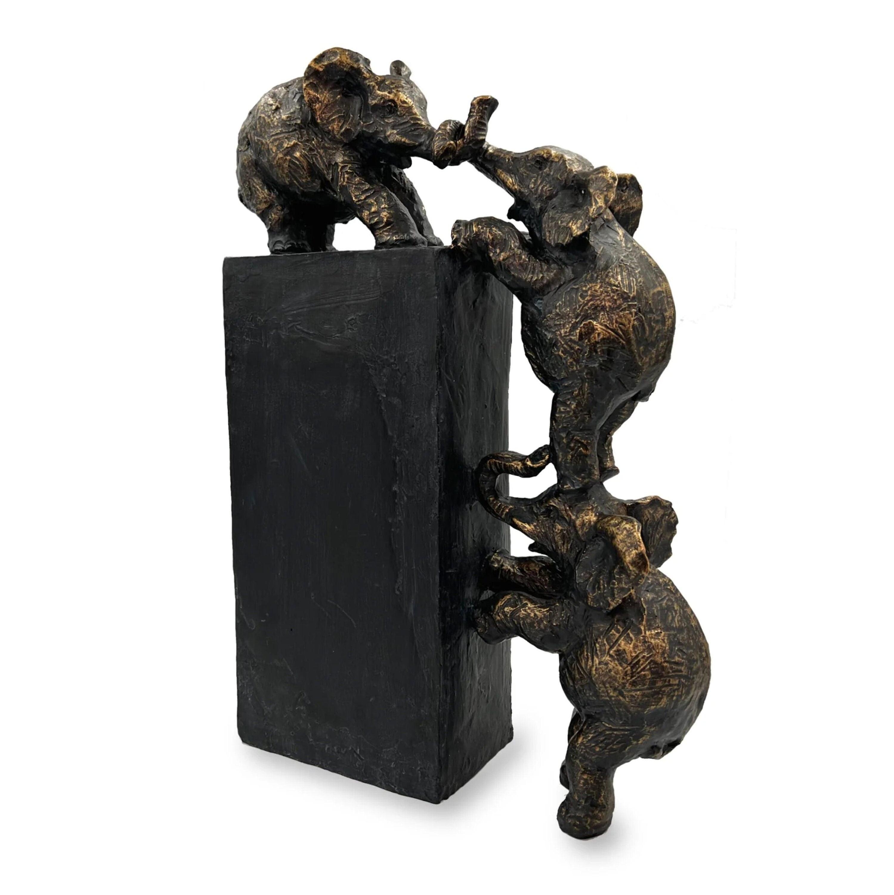 Trio Of Elephants Sculptures & Statues