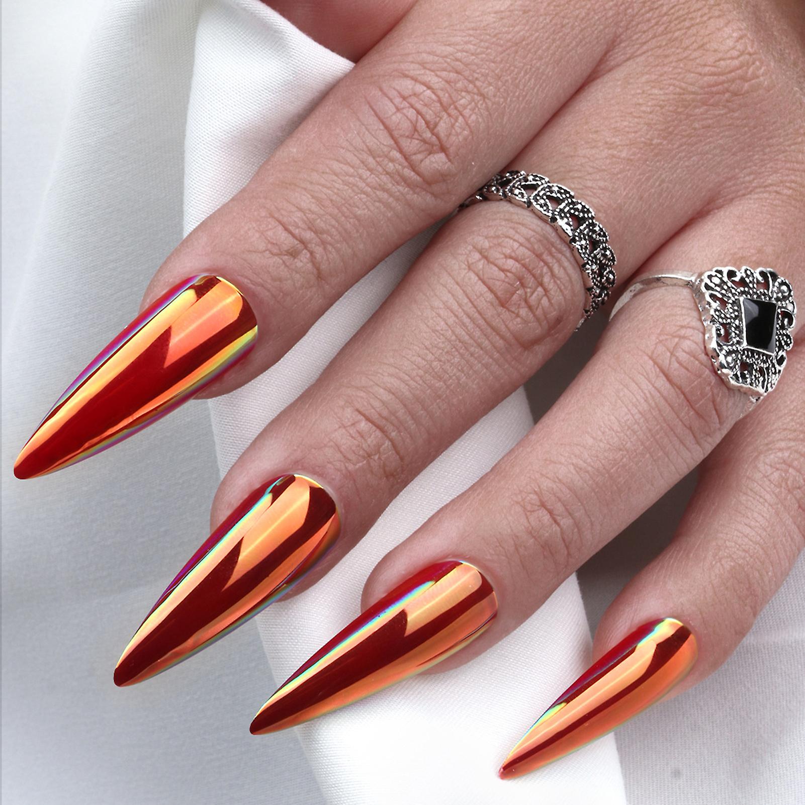 Dazzling Color Press-on Nails Com
