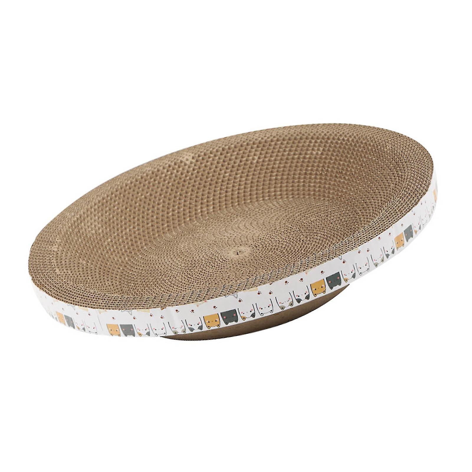 Large Round Cat Scratcher Bed 45cm Diameter Corrugated Paper