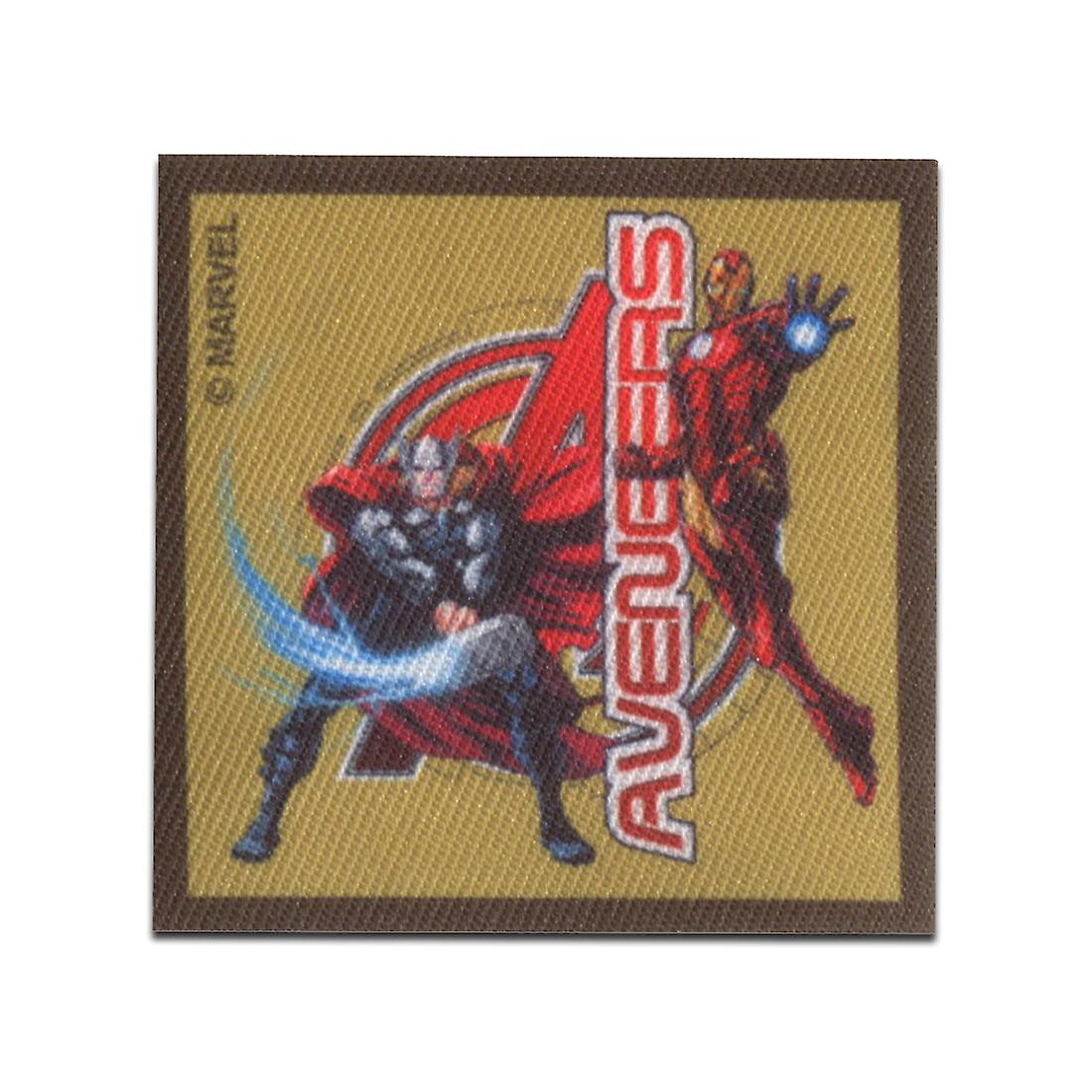 Marvel © Avengers Iron Man Thor Comic - Patch, iron-on patch, size: 5.8 x 5.8 cm