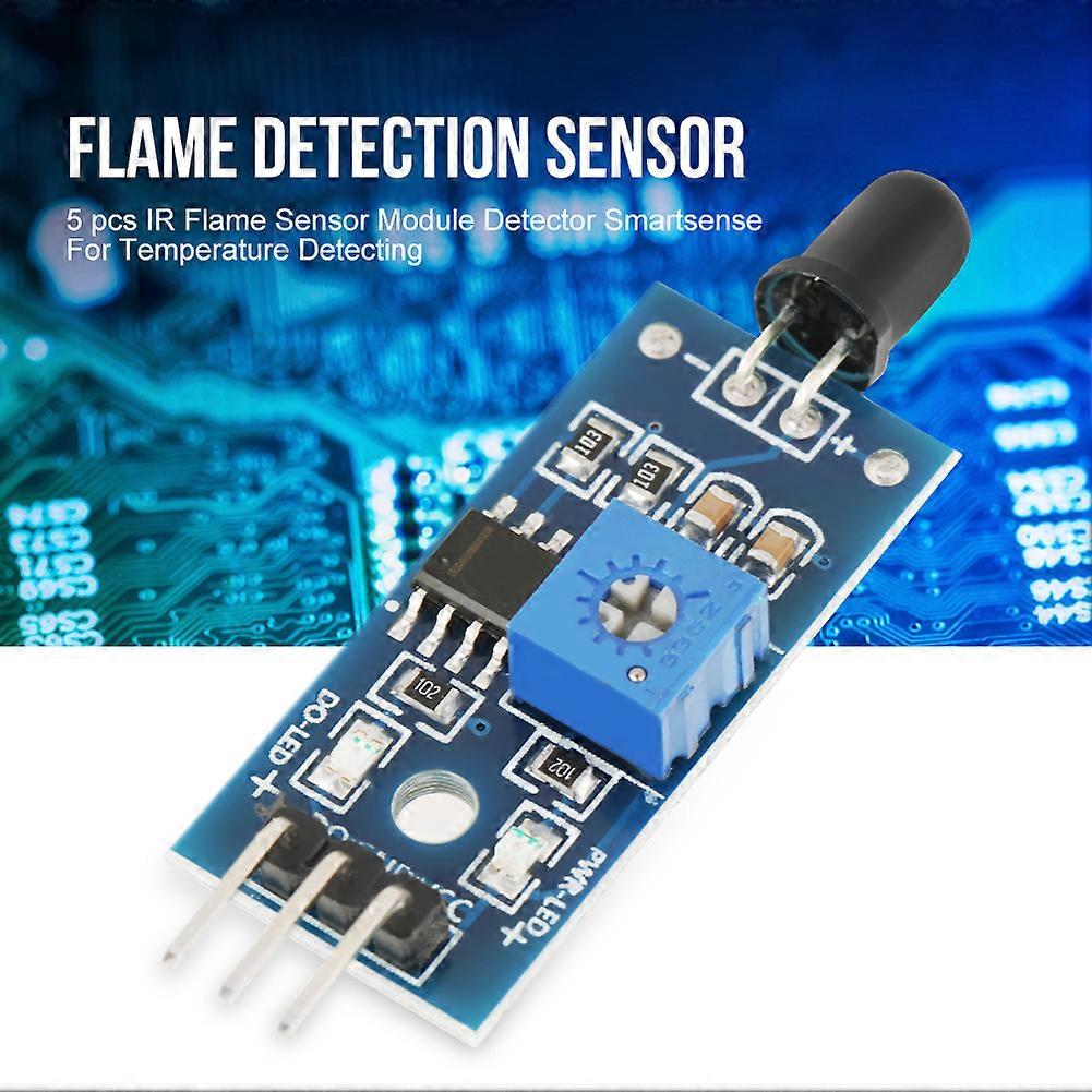 5pcs IR Flame Sensor Module 4.5cm Adjustable Sensitivity Detector