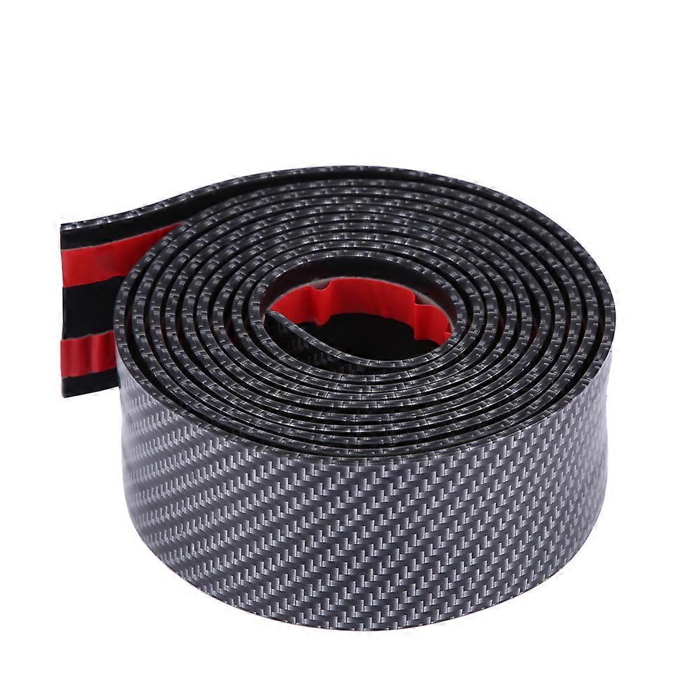 Car Stickers Carbon Fiber Rubber Styling Door Outside Sill Guards Protector Universal (5 * 250cm)