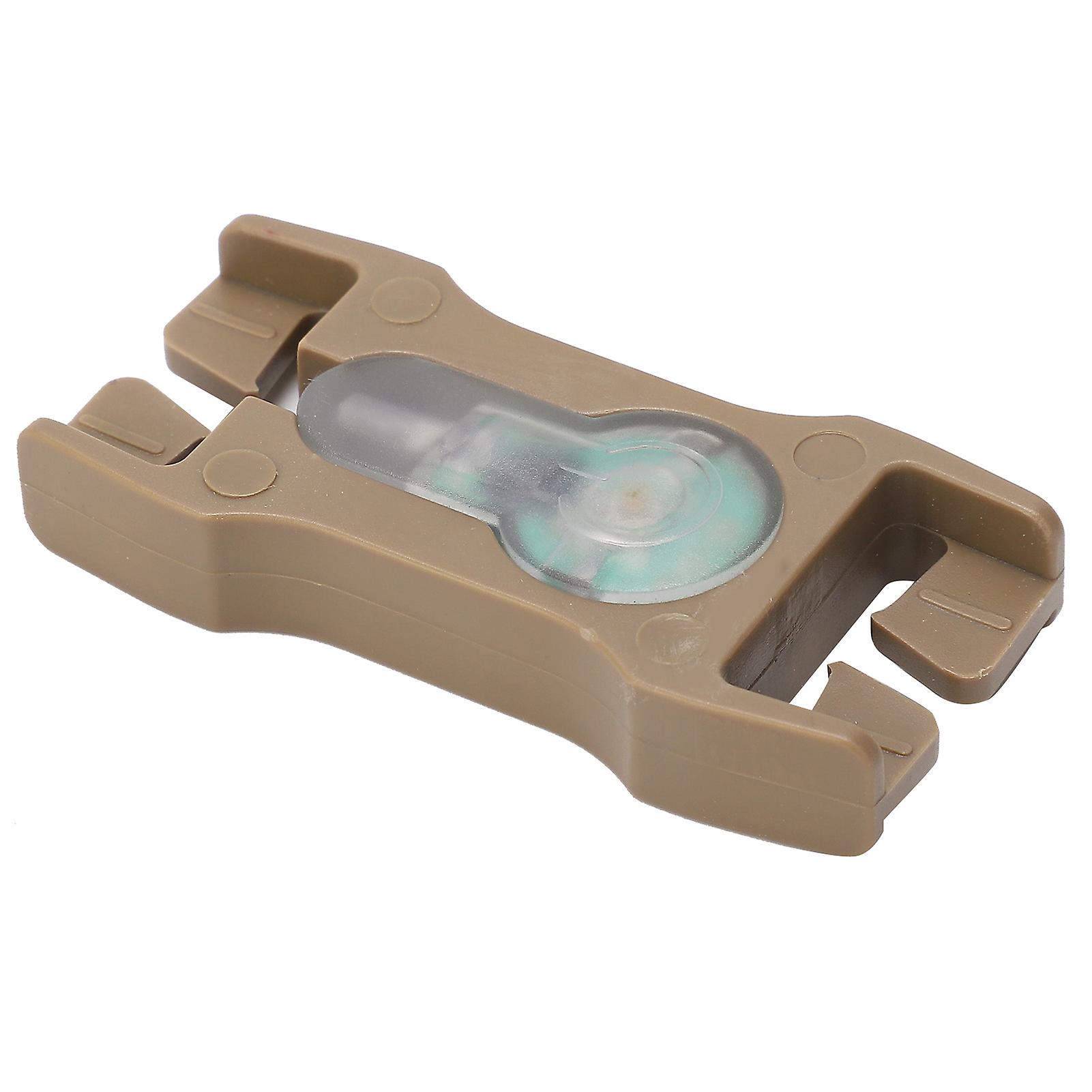 Outdoor Mini Survival Light IPX8 Waterproof Safety Signal Lamp for 2.5cm Width StrapMud Color Base Red Light