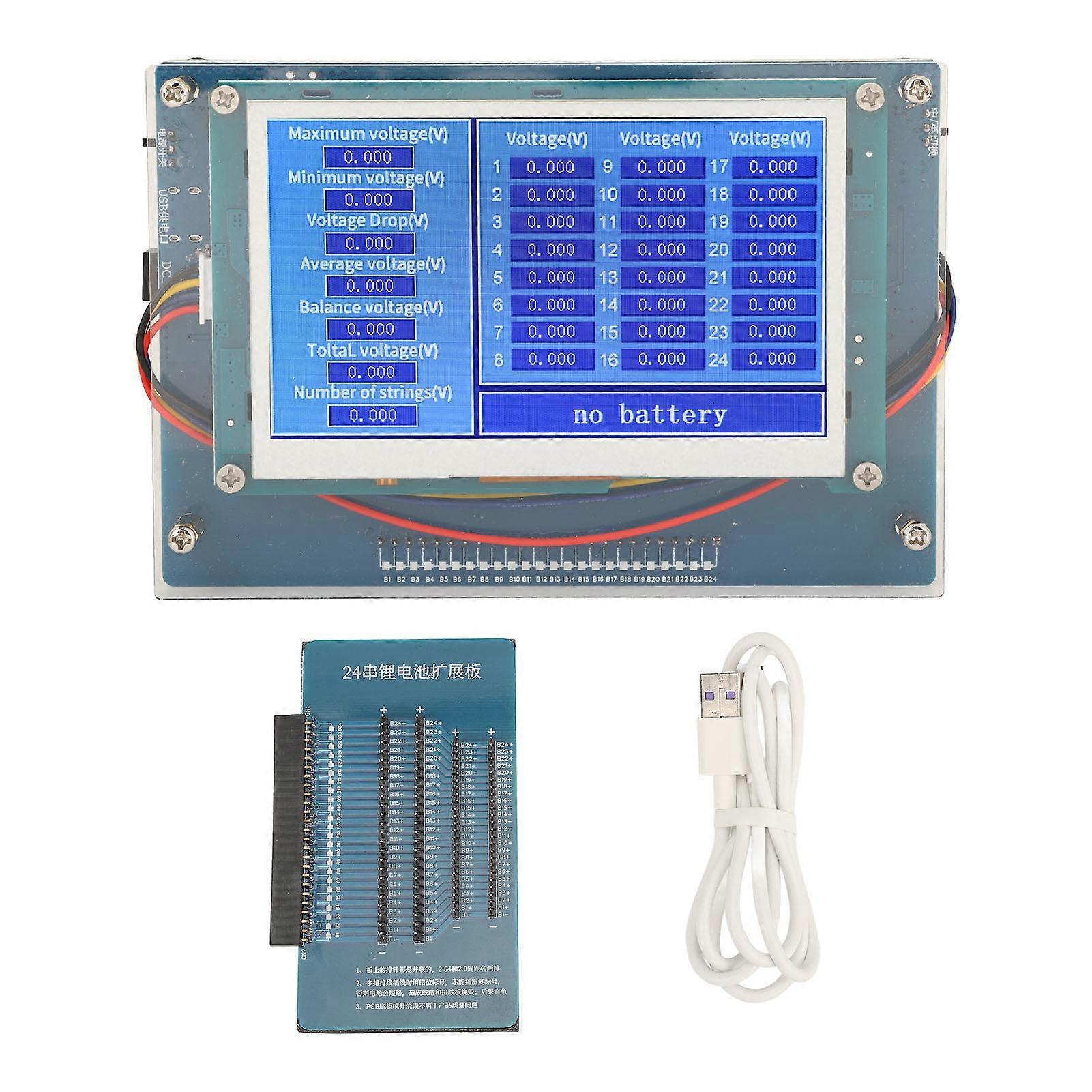 1 bis 24 String Batteriespannungsprüfer Genaue Messung Intelligenter 2 V bis 4,5 V Batterieprüfer