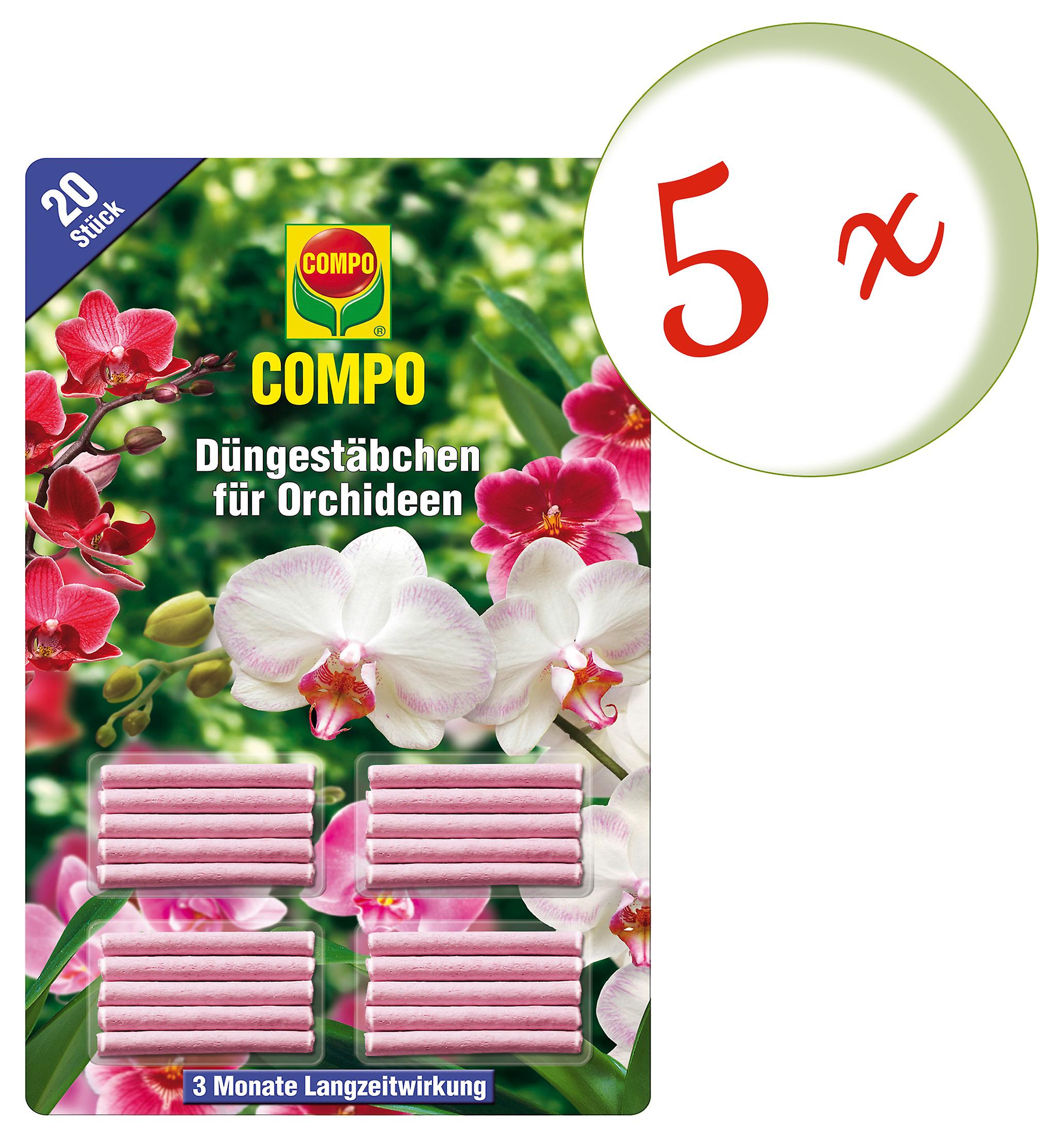 5 x COMPO Orchideen Düngestäbchen, 20 Stück