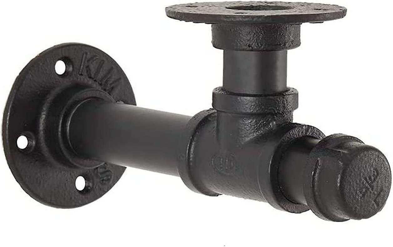 2023 - حامل رف الأنابيب ، قوس رف حائط على الطراز الصناعي ، قوس رف أسود ، رف حائط مزخرف