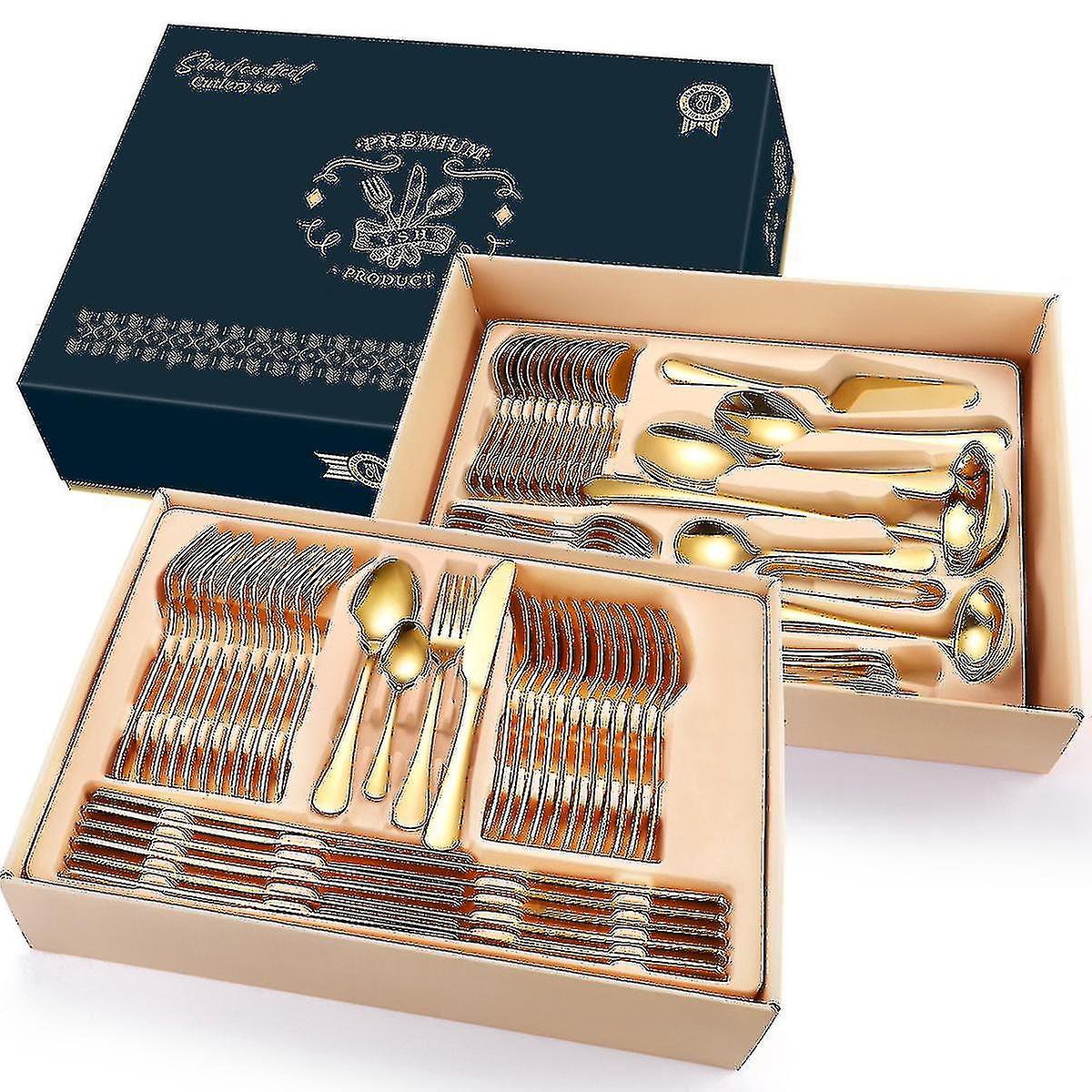 72-piece Stainless Steel Flatware Set Cutlery Tableware Set For Home-YUHAO