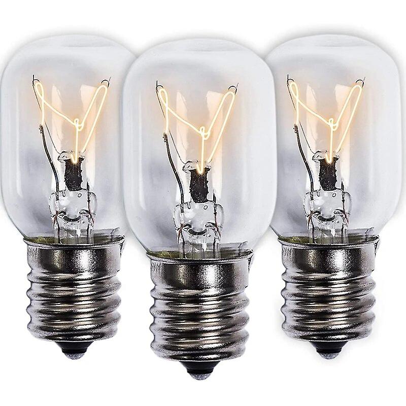 Microwave Bulb 40W E17 125V Replacement Part - Exact Fit for Whirlpool Microwaves and Lava Lamps - Set of 3~25077