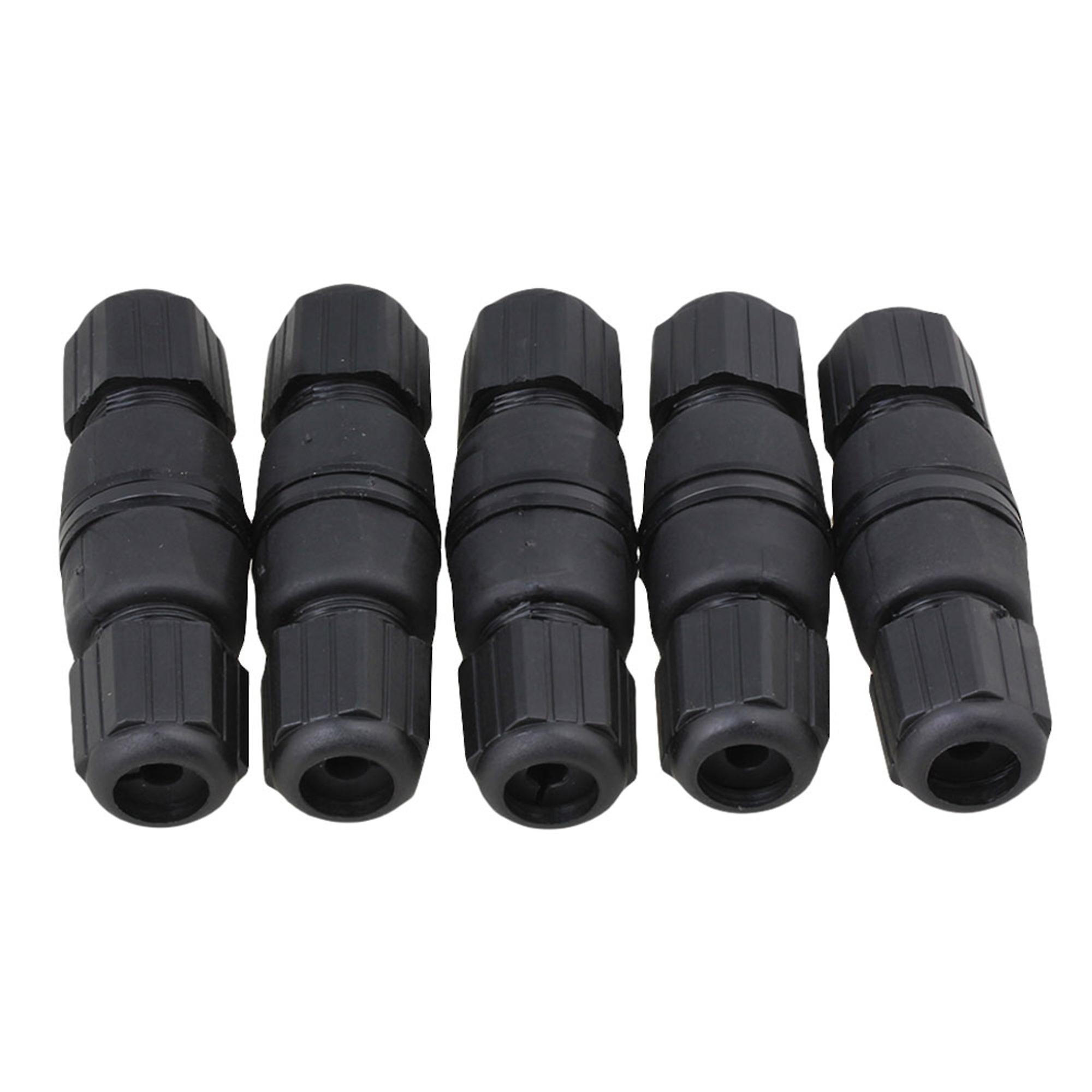 5x Black IP67 RJ45 M25 Ethernet AP Waterproof Connector 8 Core for Double Cable