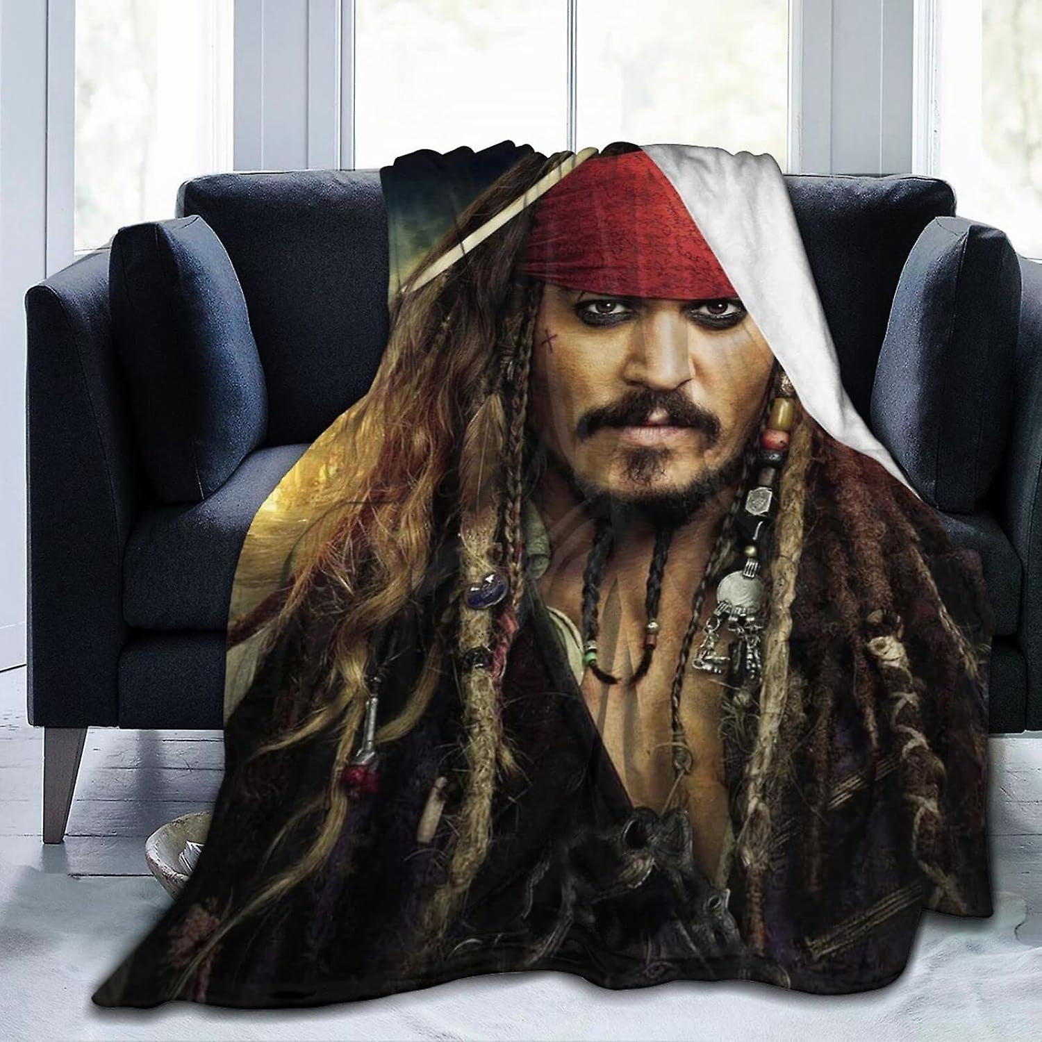 Johnny Depp Blanket Lamb Blanket D Print Plush Blanket Bedding Decor Blanket for Living Room Bedroom Dorm Decor
