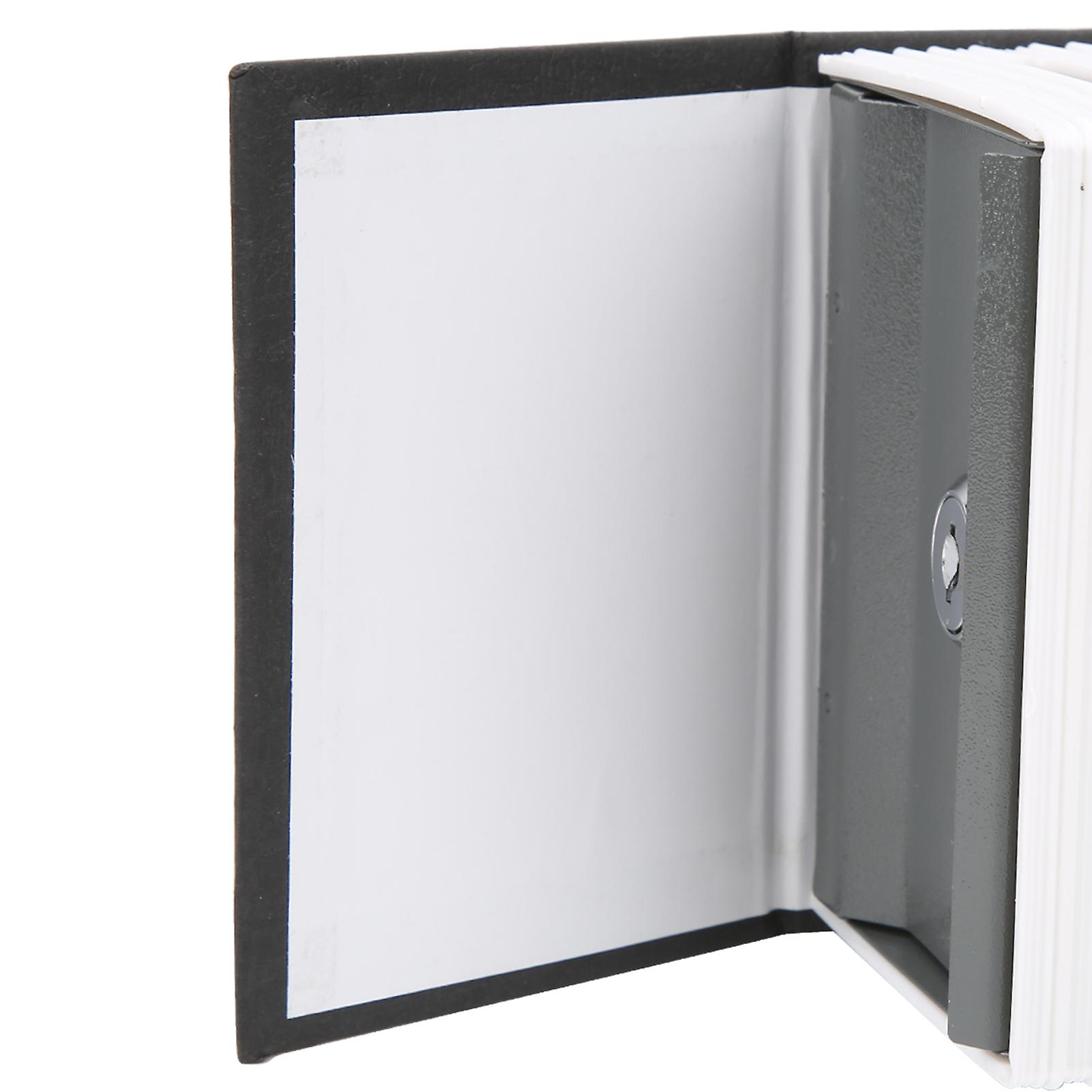 Book Safe Black Practical Saving Box with Key for Storing Small Valuable Items Money