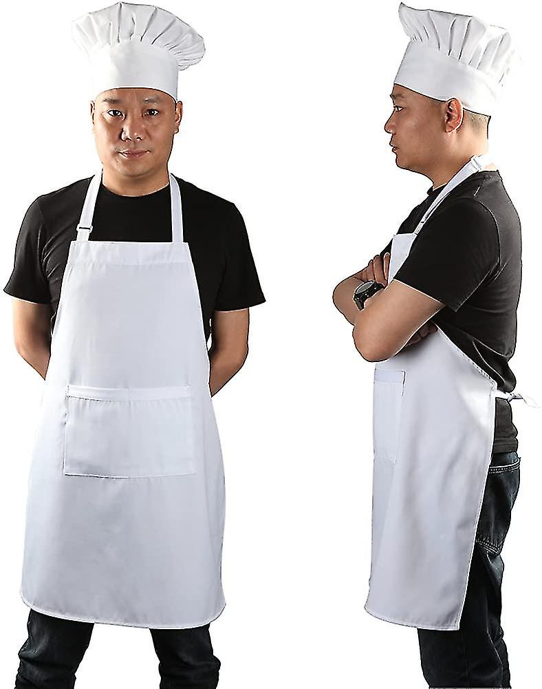 BLUECHOLON Ensemble de cuisinier pour enfant avec tablier et chapeau, tablier Chef non tissé 80 g, 49,5 x 59,5 cm, vert, taille unique