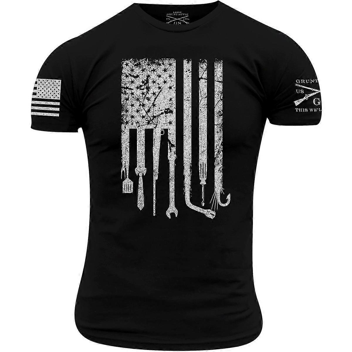 Grunt Style Dad Flag T-Shirt - Black