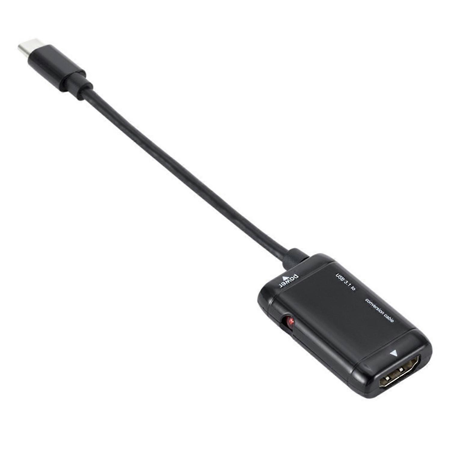 Converter Compact Stable Signal ABS Type-C to HDMI-compatible Cable High-definition Converter for Ce