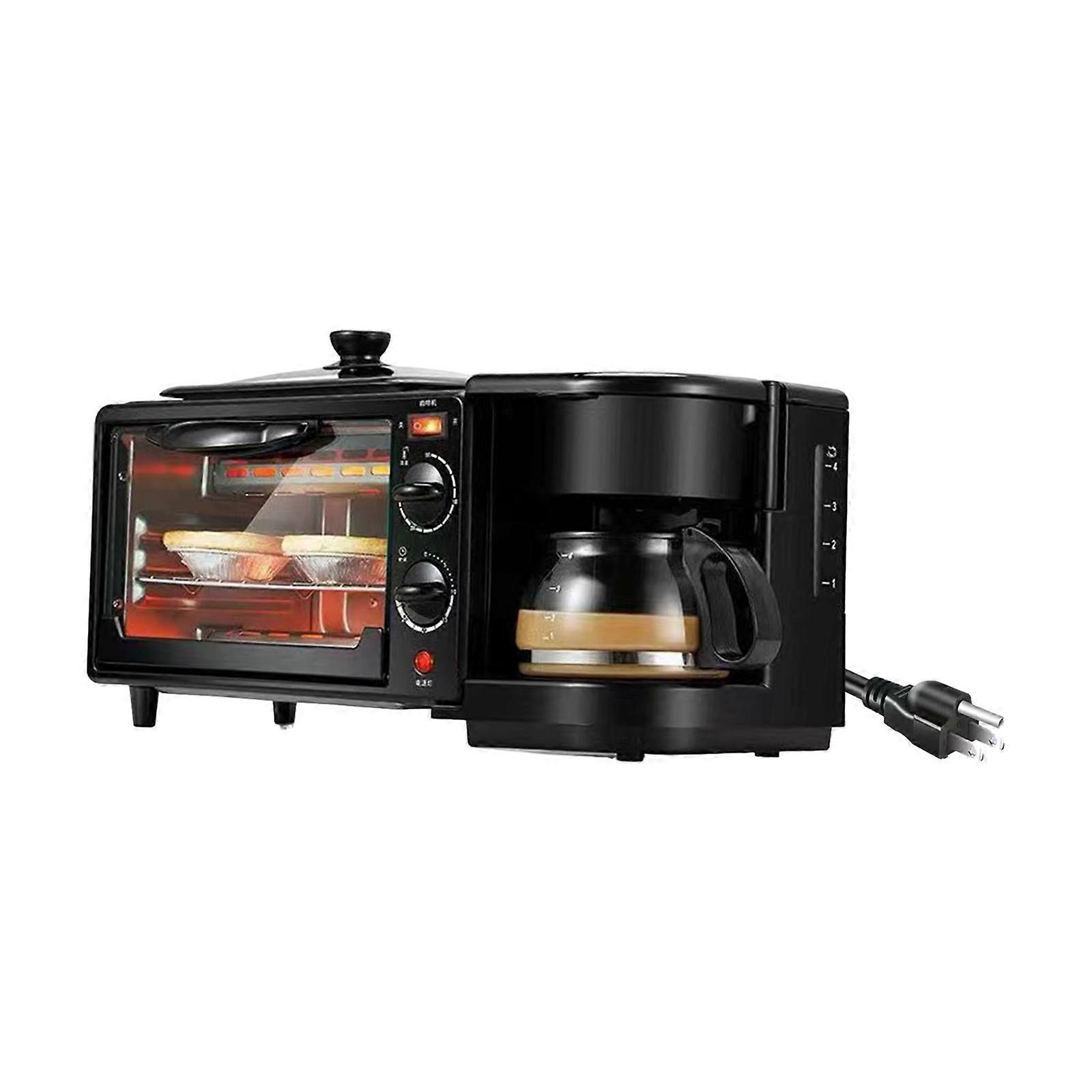 3 in 1 Breakfast Center Station Versatile Portable Toaster Oven for Sausages