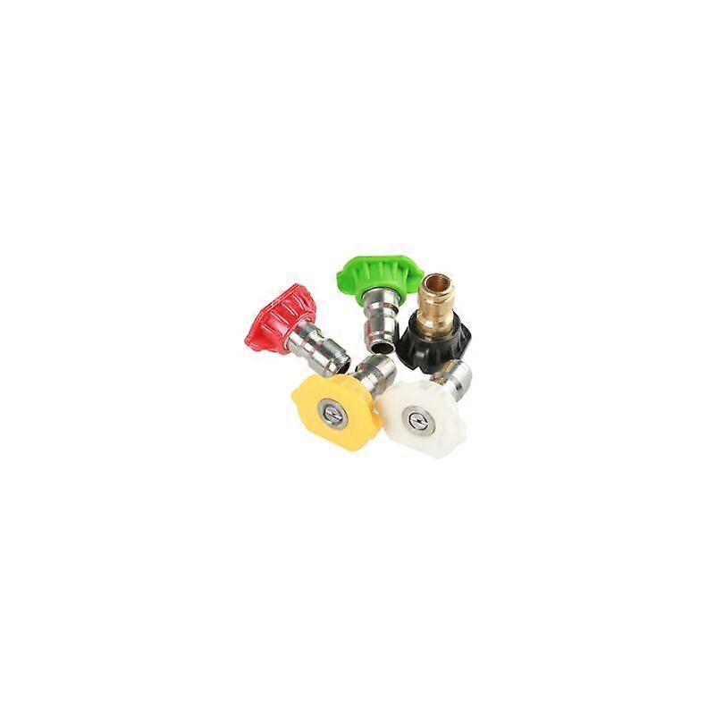 Pressure Washer Nozzle Kit, 1/4 Degree Quick Connect, Multiple Pressure Washer Parts, Rotate Angle, Soap and Rinse Nozzle Kit (5 Pack)