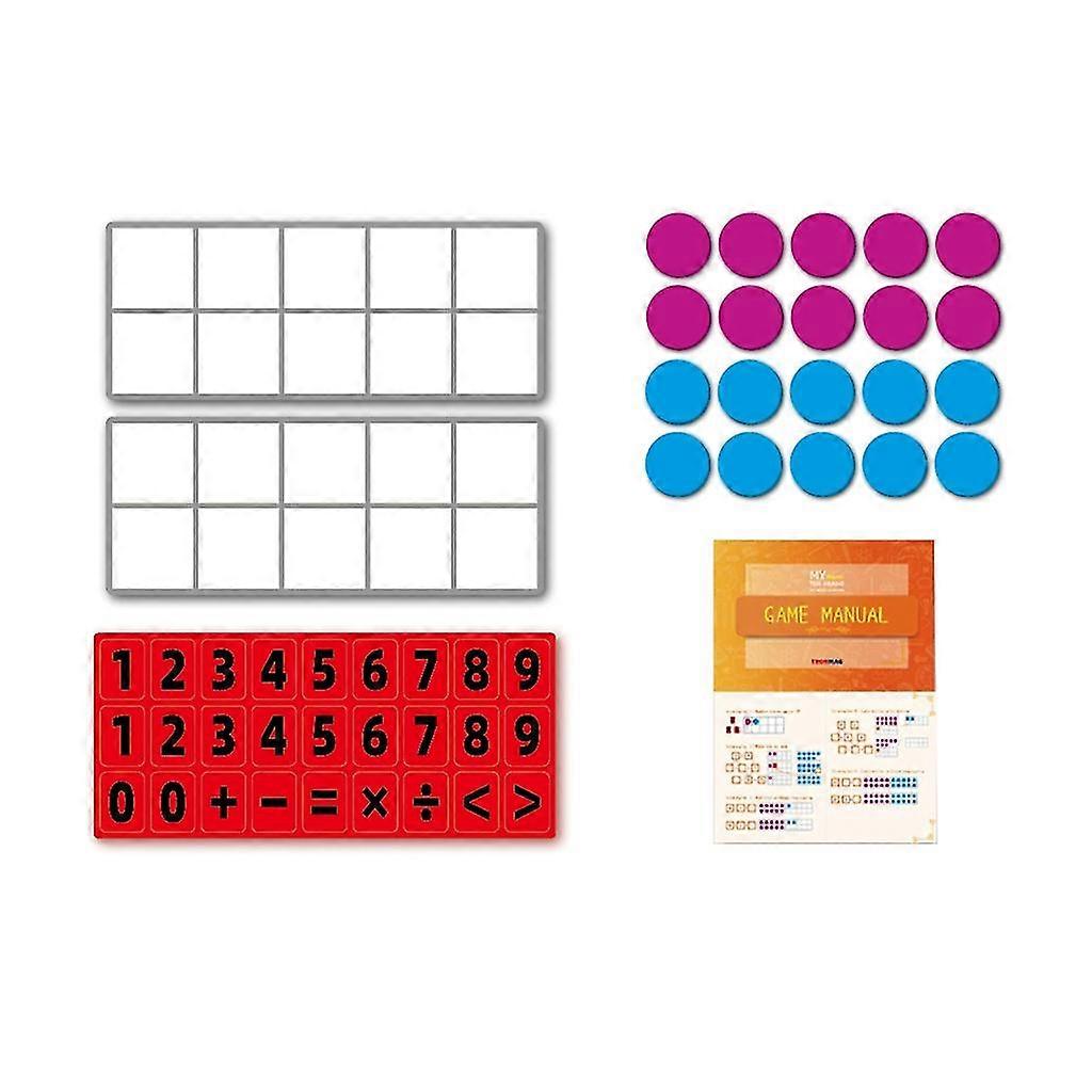 Fraction Manipulative 1set Magnetic Tiles & Circles For Visual Learning