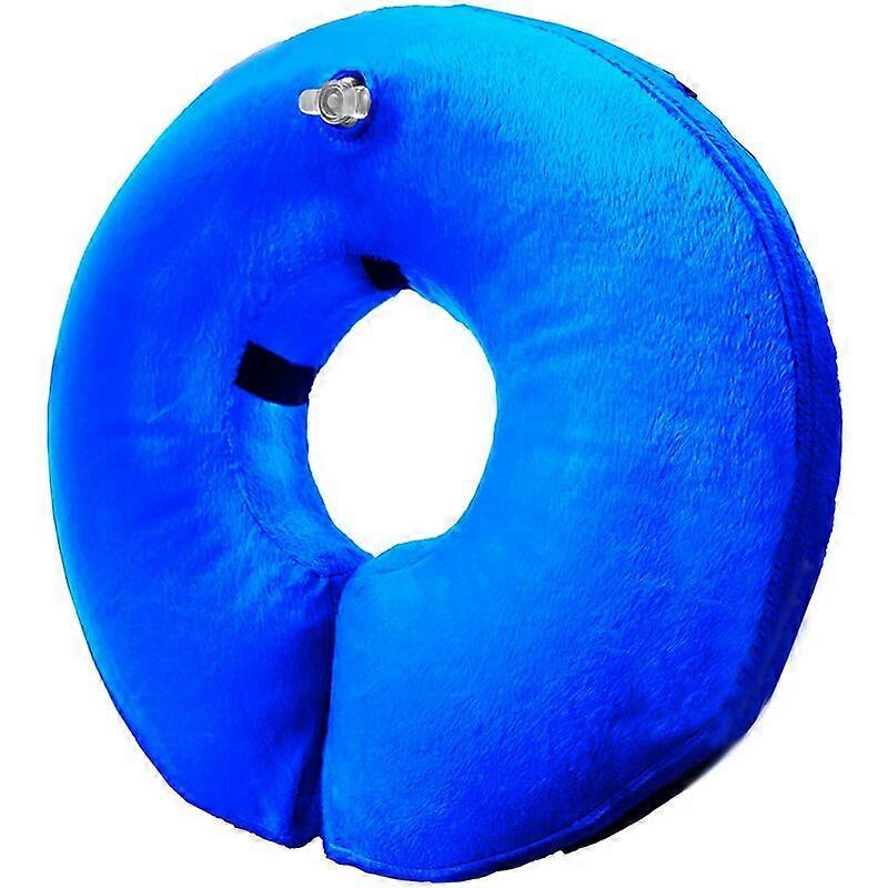 Protective collar, inflatable, M 27 cm, blue